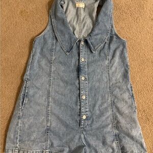 Sleeveless Denim Romper
